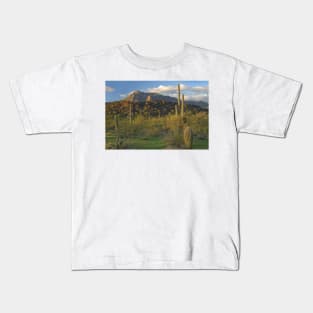 Saguaro Cacti Picacho Mountains Picacho Peak State Park Kids T-Shirt